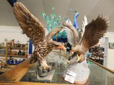 RESIN MODEL OF AN EAGLE TOGETHER WITH ONE FURTHER MODEL SIGNED MIKES MOLD (2)