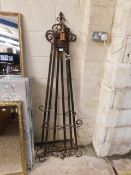 TWO METAL FRAMED FREE STANDING EASELS