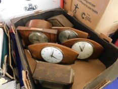 BOX CONTAINING MIXED METAMEX ELECTRIC CLOCKS ETC