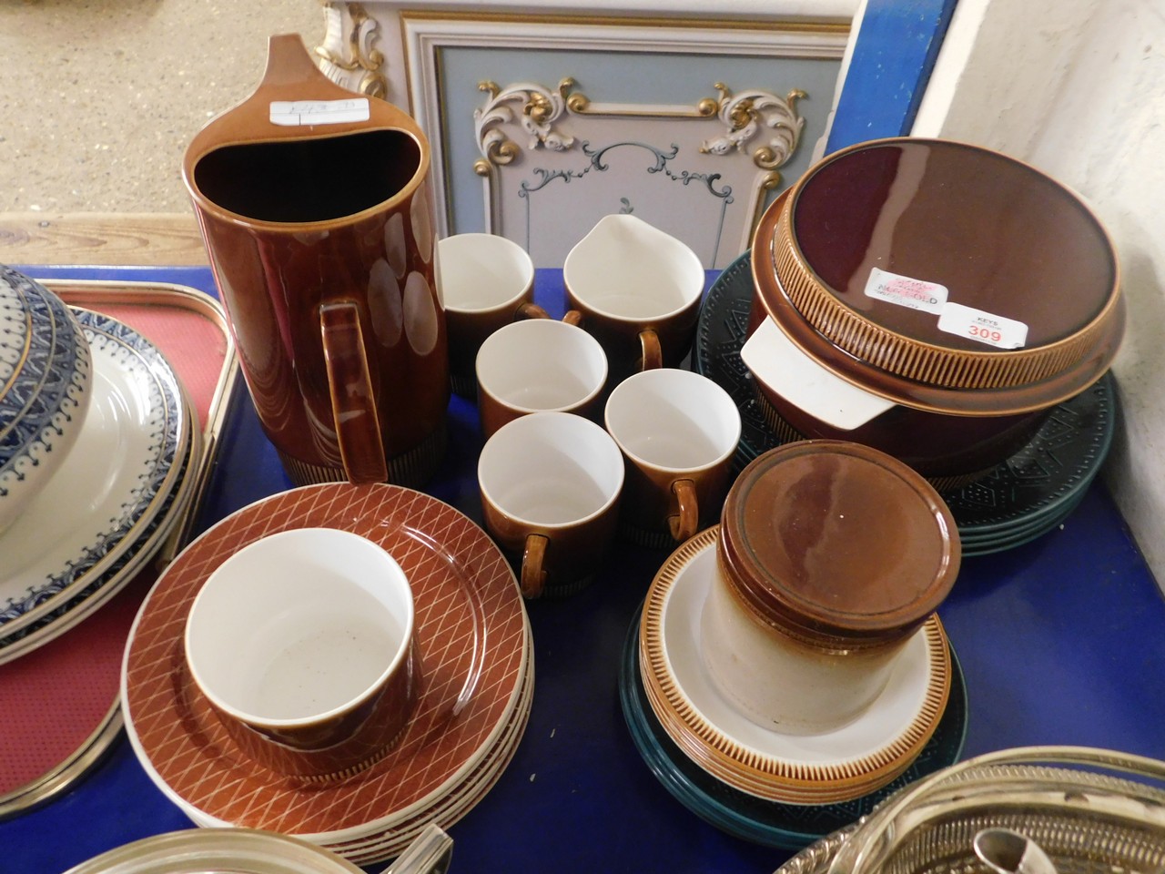 QUANTITY OF POOLE POTTERY, TUREENS, PLATES ETC