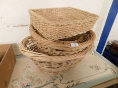 FOUR WICKER BASKETS