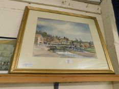 WATERCOLOUR OF BLAKENEY BY CLIFFORD FISHER