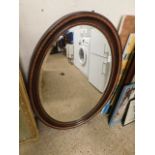 LARGE OVAL PAINTED WALL MIRROR
