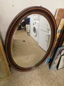 LARGE OVAL PAINTED WALL MIRROR