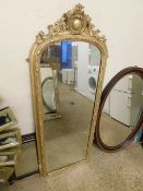 19TH CENTURY PIER MIRROR WITH CARVED TOP