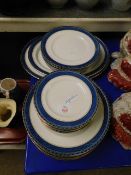 QUANTITY OF BOOTHS GREAT BRITAIN BLUE RIMMED PLATES