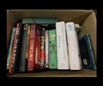 One box: modern fiction, some 1st editions including Elizabeth Jane Howard, John Fowles, Robert