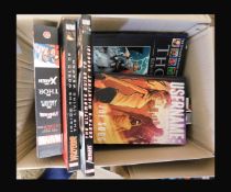 One box: graphic novels including Wolverine, X-Men, Spiderman, The Avengers etc