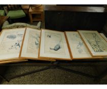 BEECHWOOD FRAMED SET OF ORIENTAL PRINTS