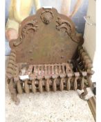 CAST IRON FIRE BASKET WITH BUILT IN BACK