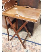 OAK BUTLERS TRAY AND STAND