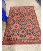 GOOD QUALITY BLACK AND RED GROUND BOKHARA CARPET