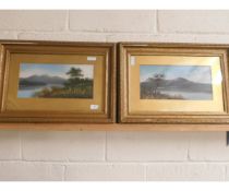 PAIR OF GILT FRAMED OILS OF MOUNTAINOUS LANDSCAPE SCENES