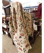 BAG CONTAINING TWO PAIRS OF GOOD QUALITY JOHN LEWIS FLORAL AND CREAM CURTAINS
