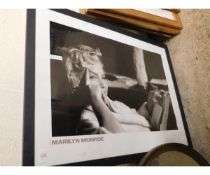 EBONISED FRAMED MARILYN MONROE PRINT