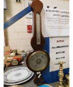 MAHOGANY WHEEL BAROMETER