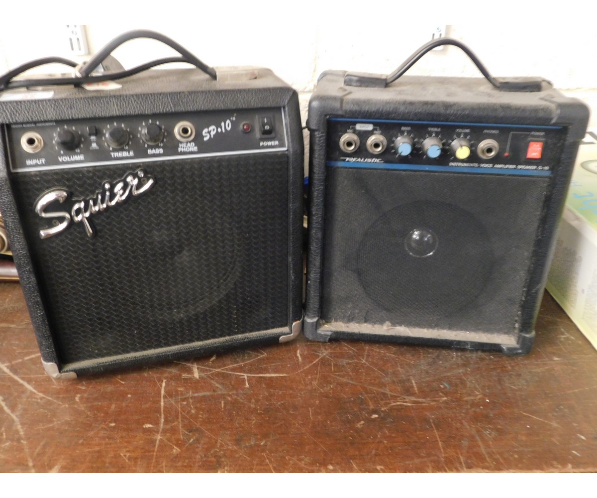 SQUIRE SP10 AMPLIFIER TOGETHER WITH A FURTHER REALISTIC AMPLIFIER (2)