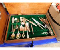 BOX CONTAINING A QUANTITY OF STAINLESS STEEL CUTLERY