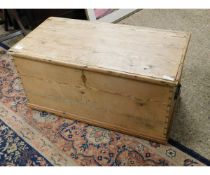 19TH CENTURY WAXED PINE BLANKET BOX