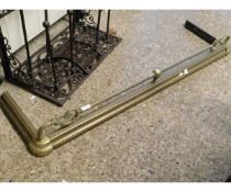 VICTORIAN BRASS FENDER WITH RAIL TOP