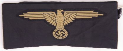 Very rare mint condition Waffen SS tropical BEVO arm eagles on original roll material with RZM
