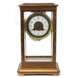 Last quarter of 19th century/first quarter of 20th century French four glass clock, the open dial
