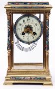 Last quarter of 19th/first quarter of 20th century four glass clock with striking movement on a