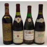 Aloxe Corton (Charbonnier) 1970, 2 bottles, St Aubin Premier Cru "En Creot" (Bouton) 1990, 3