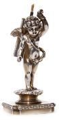 Fine late 19th/early 20th century Tiffany & Co (Paris) table lighter formed a sun worshipping cherub