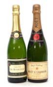 Moet Champagne nv and Veuve de Bomonde Blanc de Blanc, 1 bottle (2 bottles in all)