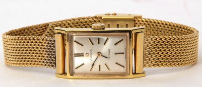 Third quarter of 20th century ladies gold plated Omega De Ville wristwatch with mechanical movement,