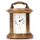 Last quarter of 20th century miniature carriage clock by Matthew Norman of London, with Swiss