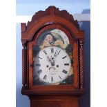 Jones & Taylor, Newport - early 19th century mahogany longcase clock, the arched dial with moon