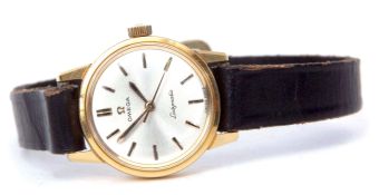 Late 20th century Swiss centre seconds watch, Omega, "Ladymatic" cal 671, 22570314, the 24-jewel