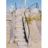 AR Norman Alexander Sayle, RI (1926-2007) "Steps, Guernsey" watercolour, signed and dated 1999 lower