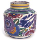 Poole vase circa 1930s, decorated with the blue bird pattern after a design by Truda Carter, the