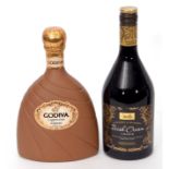 Irish Cream Liqueur, 1 bottle, Godiva Cappuccino Liqueur, 1 bottle (2 bottles in all)