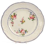 Fine Nantgarw porcelain plate decorated in Sevres style, factory mark indistinctly impressed to