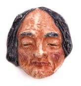 Royal Doulton miniature face mask modelled as an elderly gentleman by C J Noke, with signature