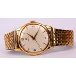 Third quarter of 20th century gents gold plated Omega wristwatch with stainless steel back,