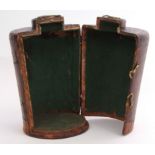 Unusual late 17th/early 18th century wooden carrying case, probably for a vase or fragile object,