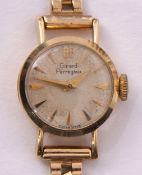 Third quarter of 20th century ladies Girard-Perregaux hallmarked 9ct gold wristwatch with mechanical