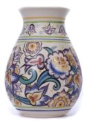 Poole Studio Pottery vase with a design by F H Lawson dated 2004, 26cm high