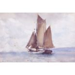 Henry Scott Tuke, RA, RWS (1858-1929) Ship at Sea watercolour, signed and dated 1920 lower left,