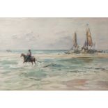 Frederick Stuart Richardson, RI, RWS, RWA, ROI (1855-1934) Beach scene, shrimping watercolour,