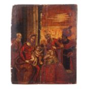 Continental School (18th century) Religious study oil on panel, 33 x 28cm, unframed