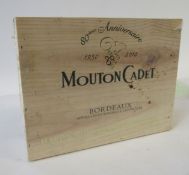 Mouton Cadet Rouge 2007, 3 bottles in sealed wooden case