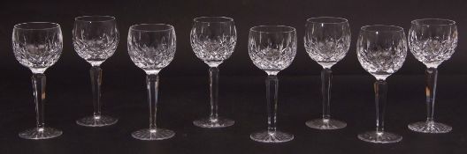 Set of Waterford Lismore pattern claret goblets, (8)