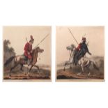 After Rossini "A Don Cossack" and "A Cossack of the Oural Mountains" pair of hand coloured
