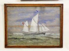 G Middleton (19th/20th century) "Mary Ann of Blakeney - Capt J Boughton", gouache, signed and dated